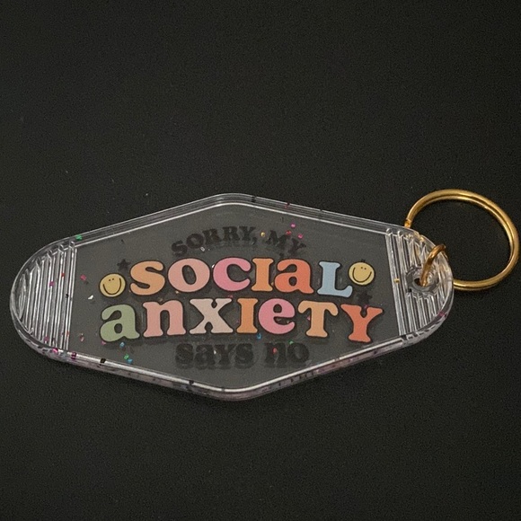 Handmade Accessories - Social Anxiety Motel Keychain